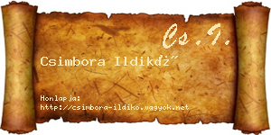 Csimbora Ildikó névjegykártya