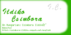 ildiko csimbora business card